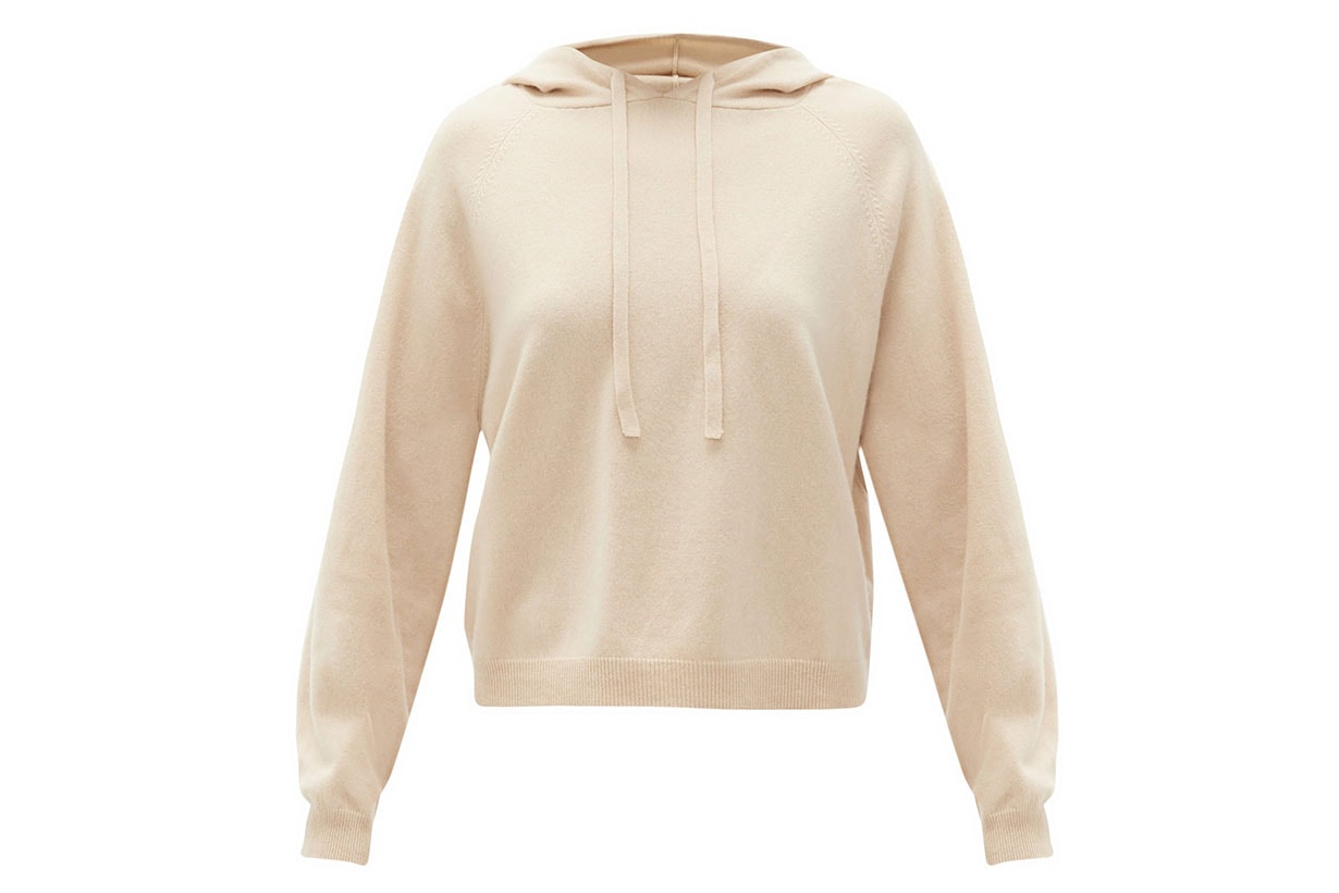 Drawstring Wool-blend Hooded Sweater