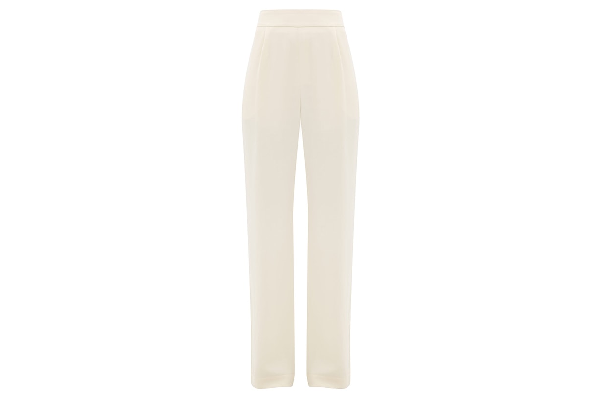 Gabrielle high-waist silk-crepe trousers