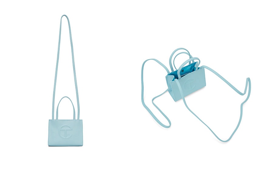 telfar logo bag pastel pink blue handbags release