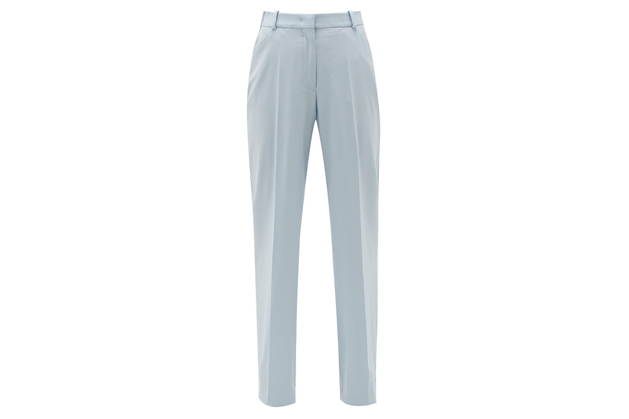 High-rise Wool Flared Trousers