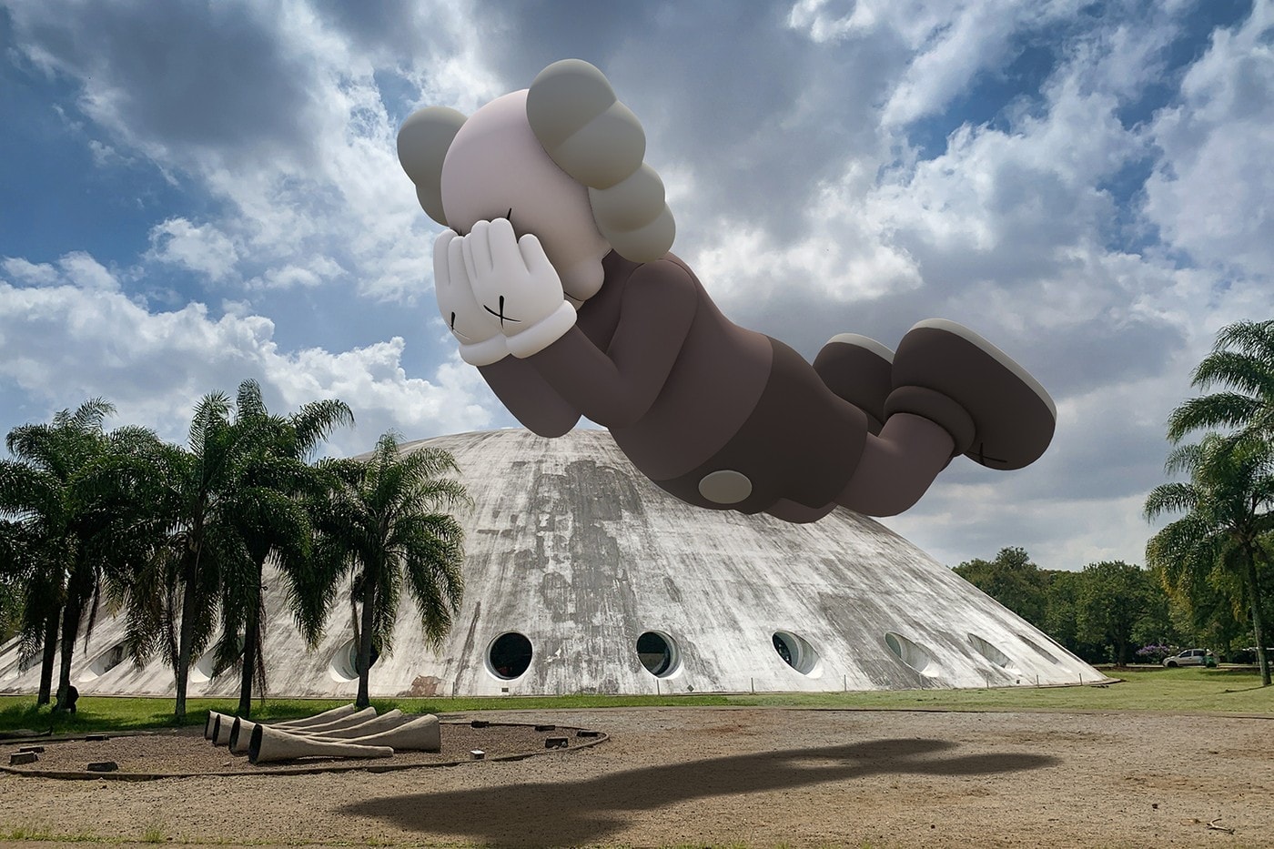 kaws companion sculpture acute art app collaboration expanded holiday augmented reality exhibition Brian donnelly