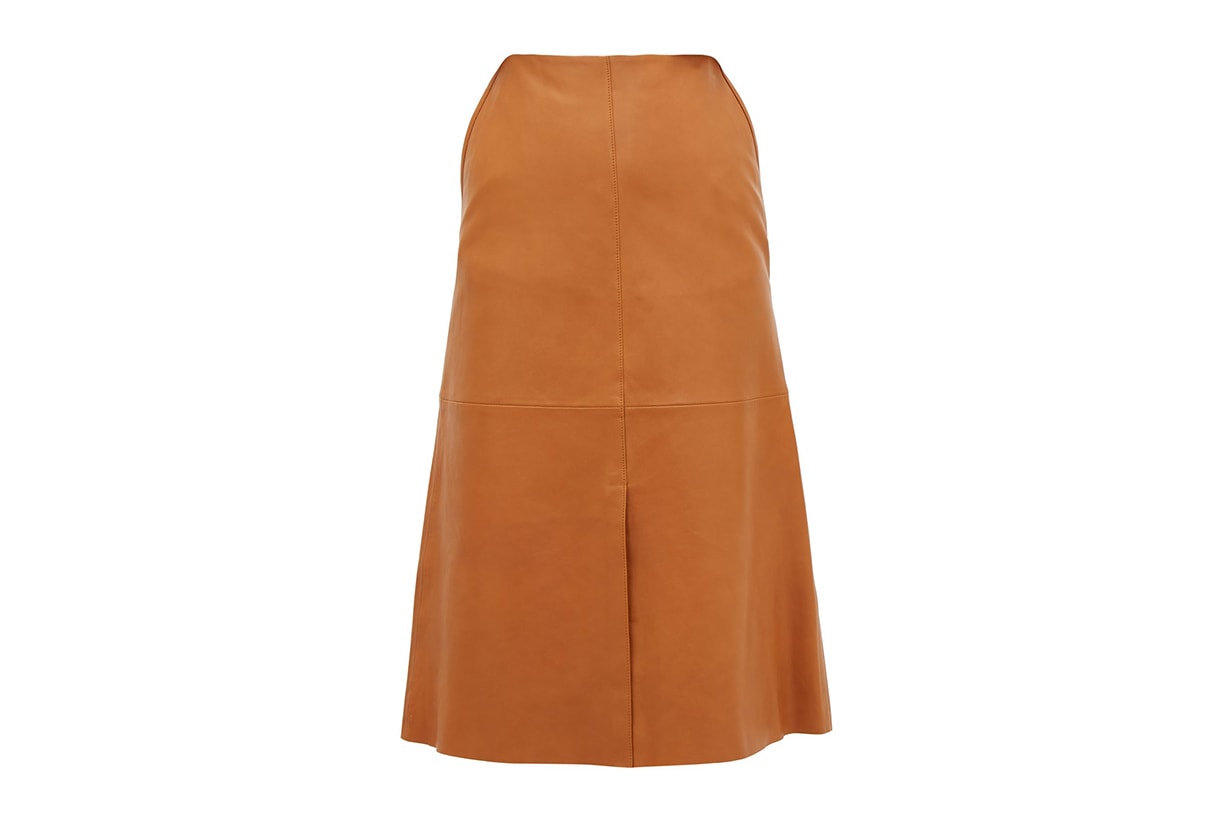 Idena Leather Midi Skirt