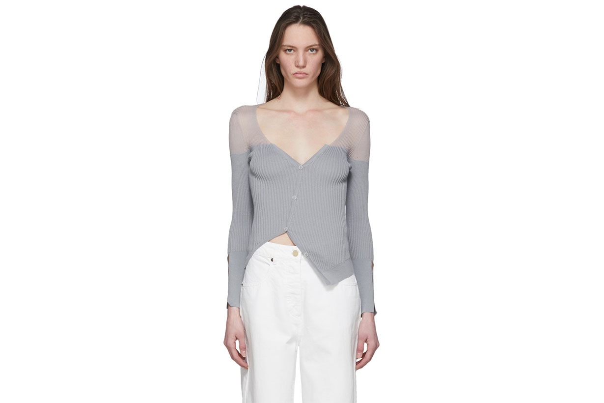 Jacquemus Grey 'Le Cardigan Tordu' Cardigan