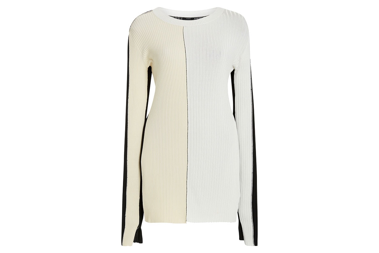 Joseph Paneled Stretch-Knit Sweater