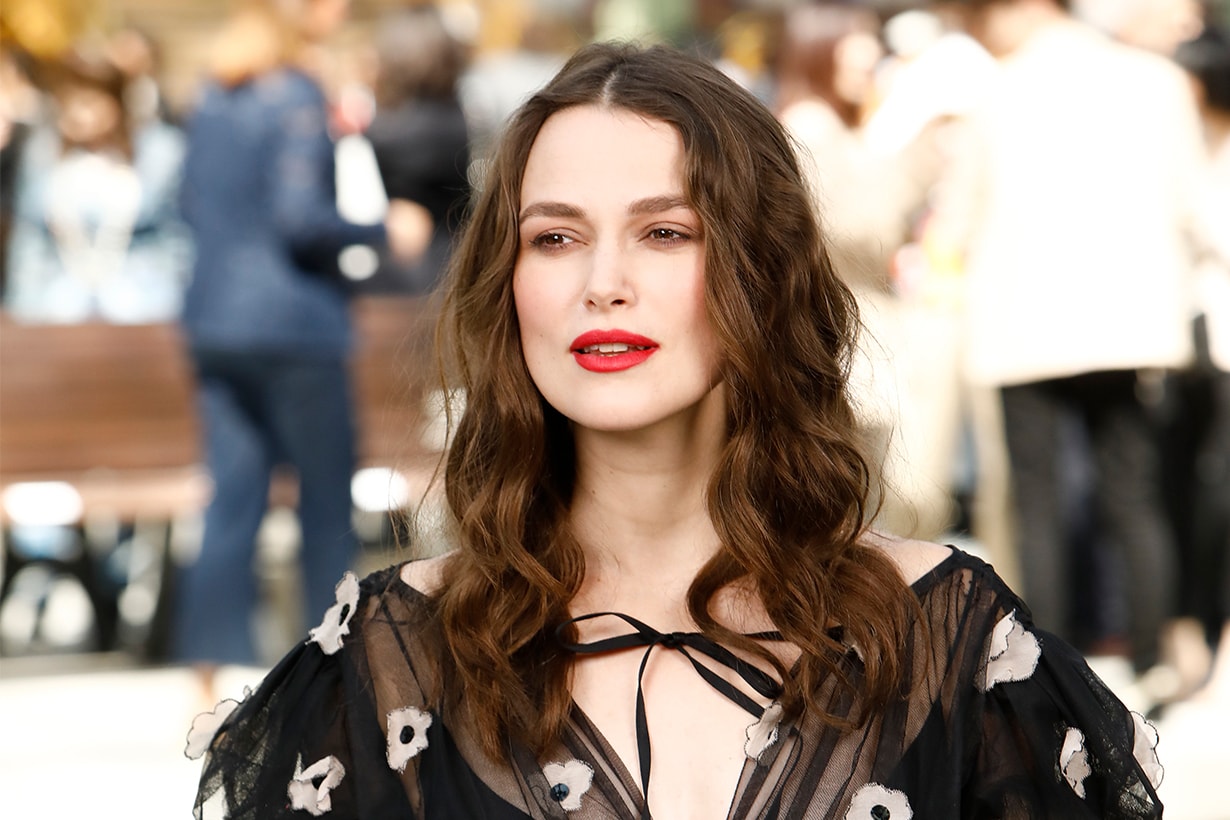 Keira Knightley attends the Chanel Cruise 2020 Collection : Photocall In Le Grand Palais on May 03, 2019 in Paris, France.