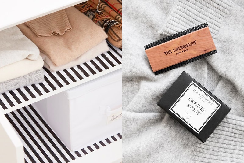 The Laundress knit cashmere de pill care sweater comb