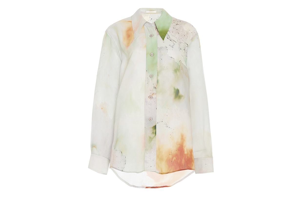 Low Classic Printed Chiffon Shirt