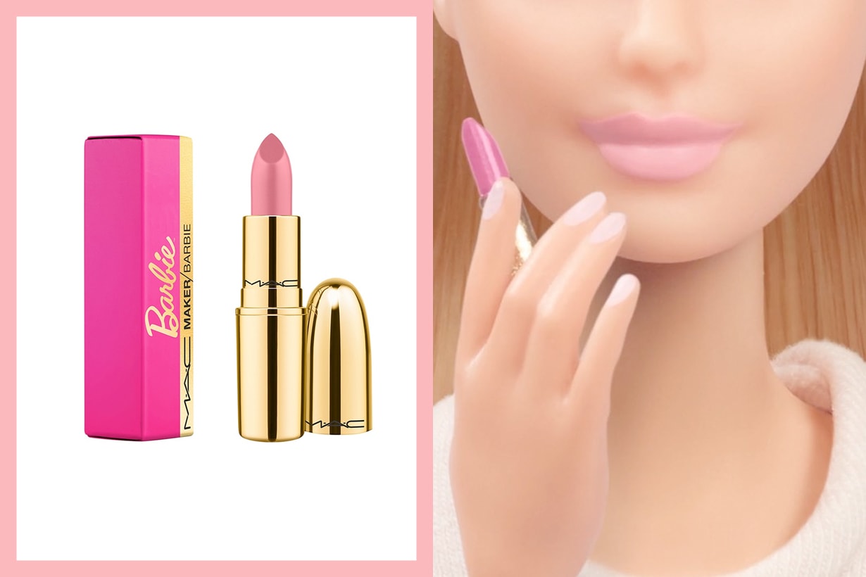 m.a.c cosmetic barbie pink lipsticks collabration 2020