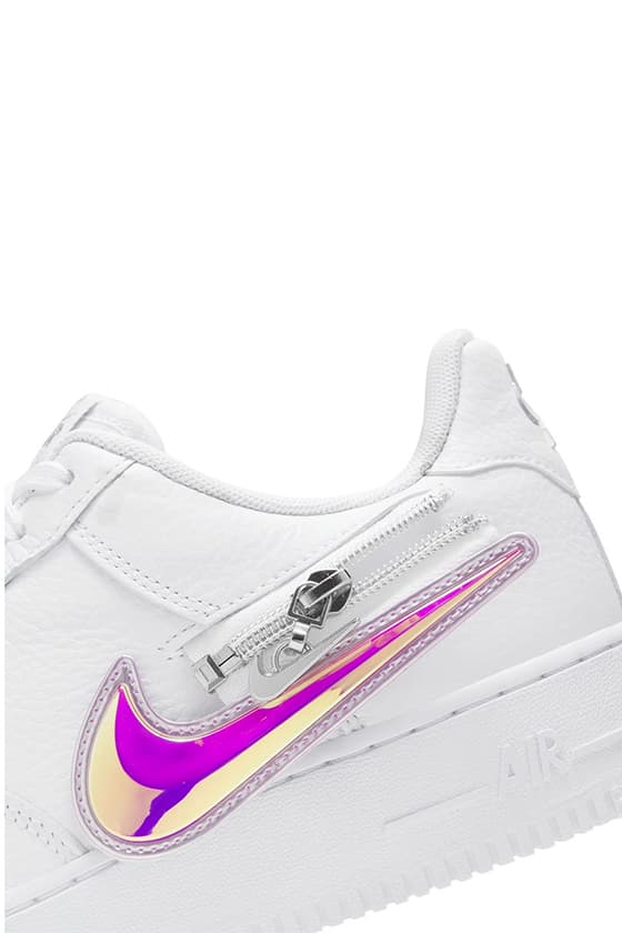 nike air force 1 iridescent zipper swoosh