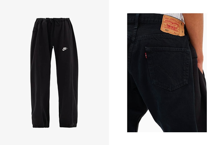 一面 Nike 棉褲另一面 Levi's 牛仔褲,難道雙方合作推出聯乘系列?