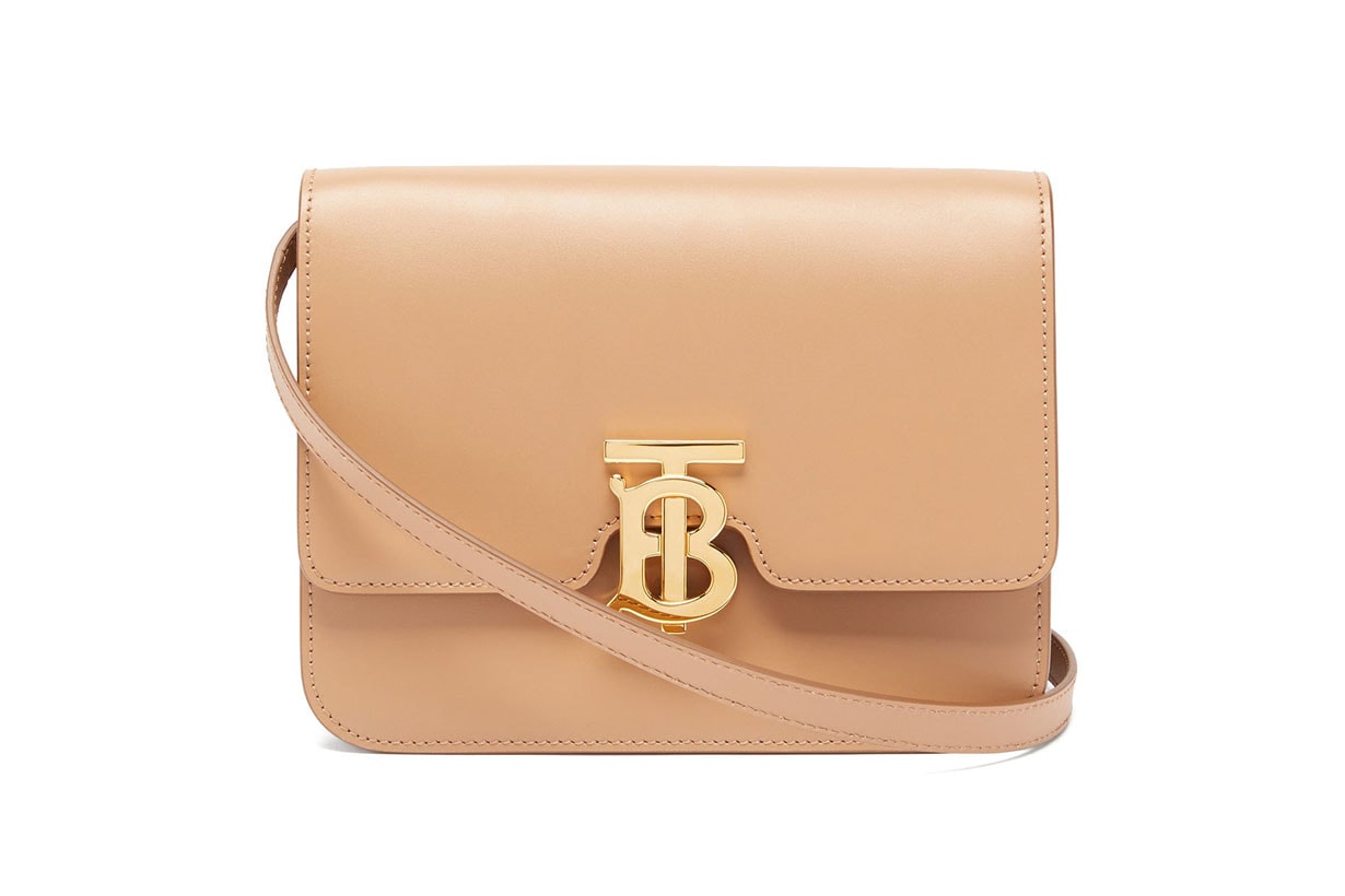 TB monogram small leather cross-body bag