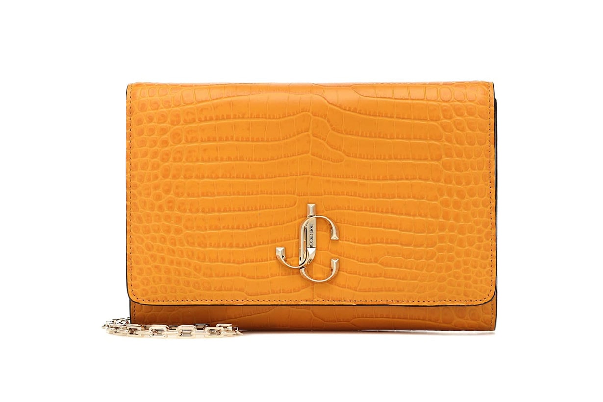 Varenne Croc-effect Leather Clutch