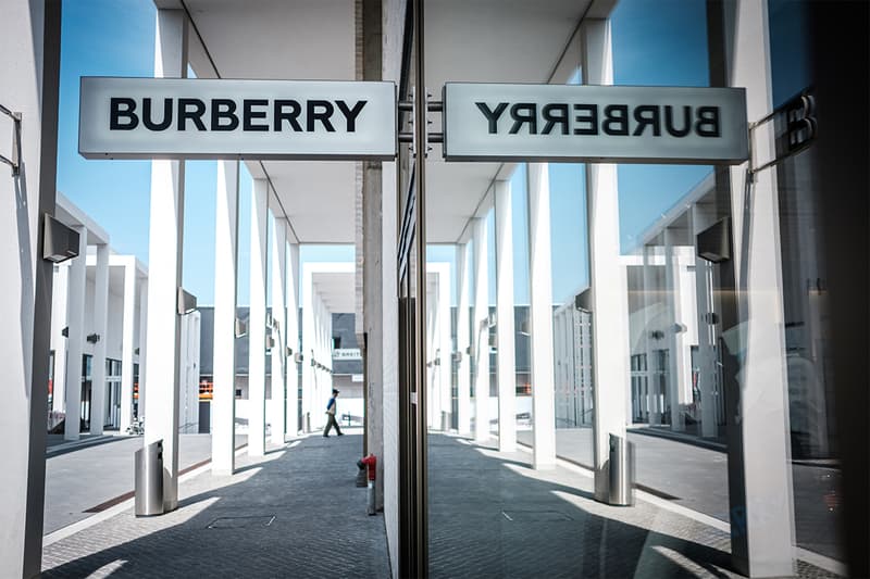 A Logo of clothing brand Burberry seen in Metzingen.