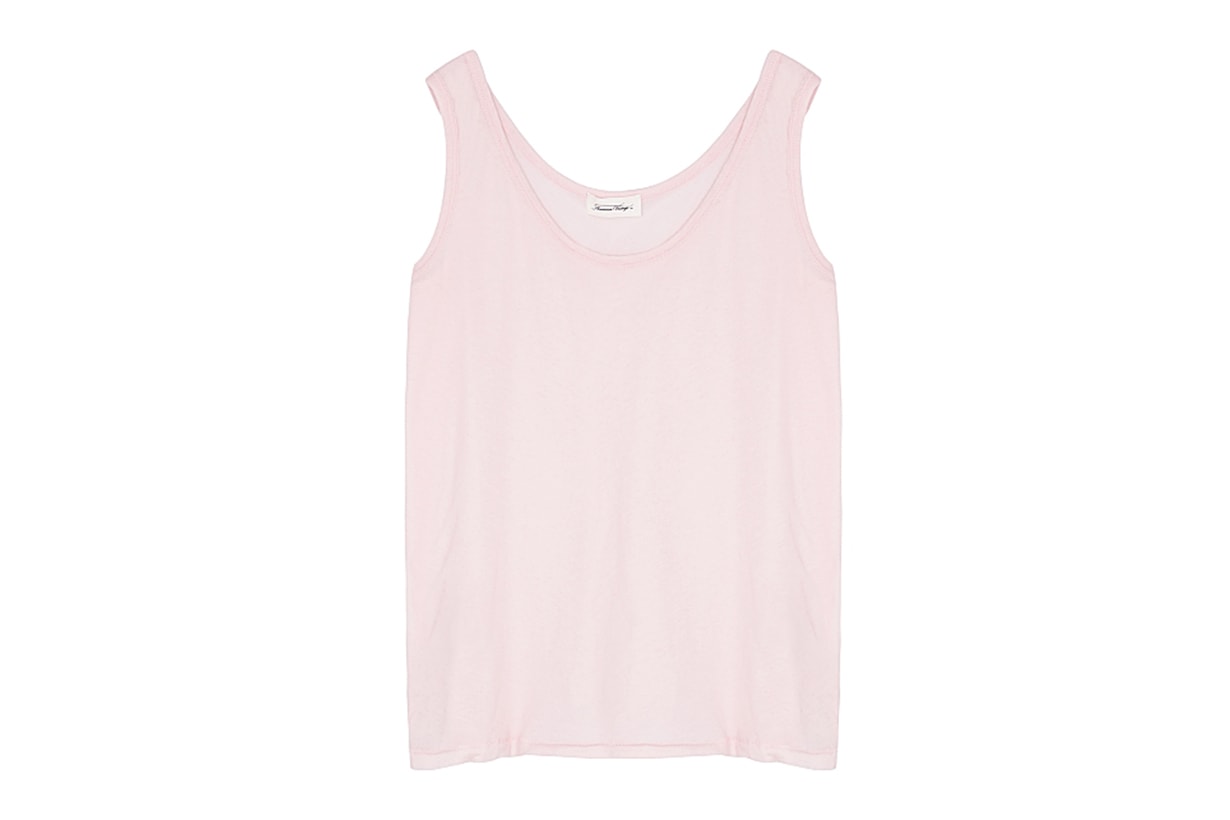 AMERICAN VINTAGE Chipiecat light pink cotton tank