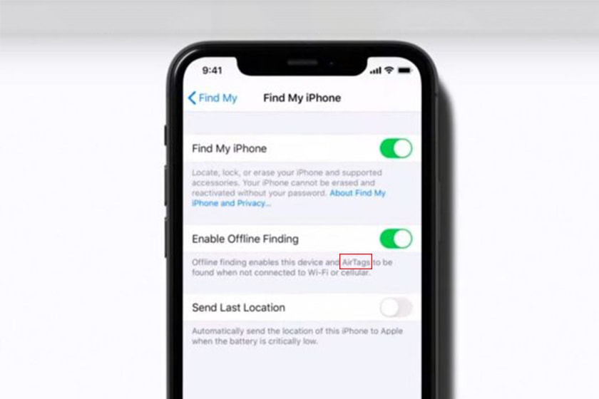 Apple AirTag feature in support video