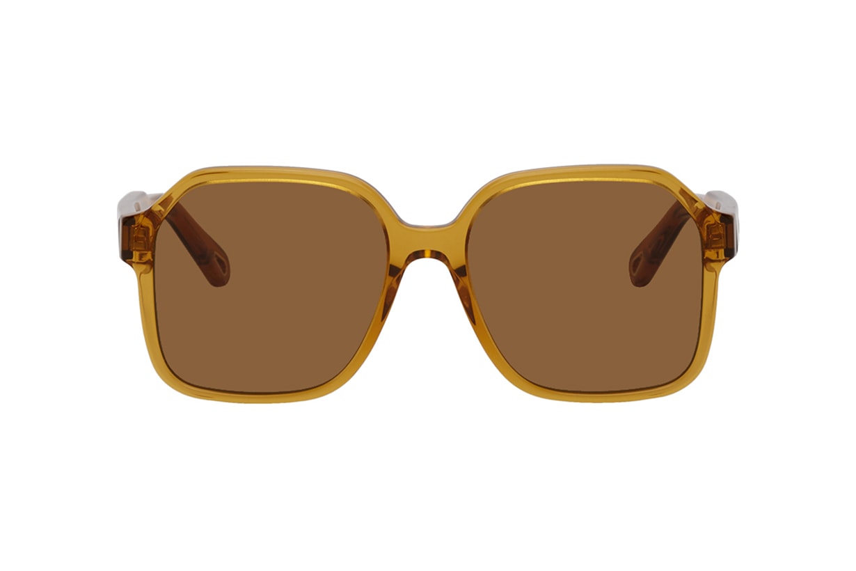 Chloé Brown Acetate Square Sunglasses