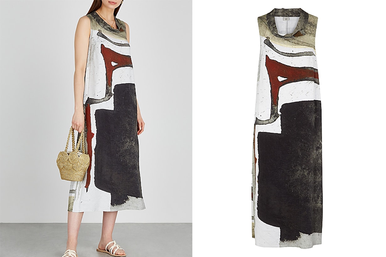 CREA CONCEPT Printed woven midi dress