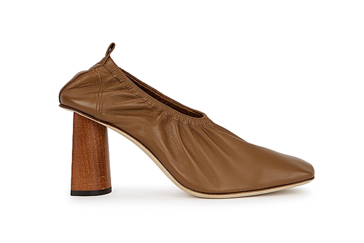 Edie 80 brown leather pumps