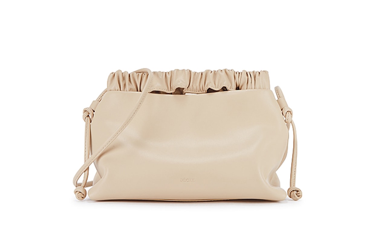Flow cream leather shoulder bag