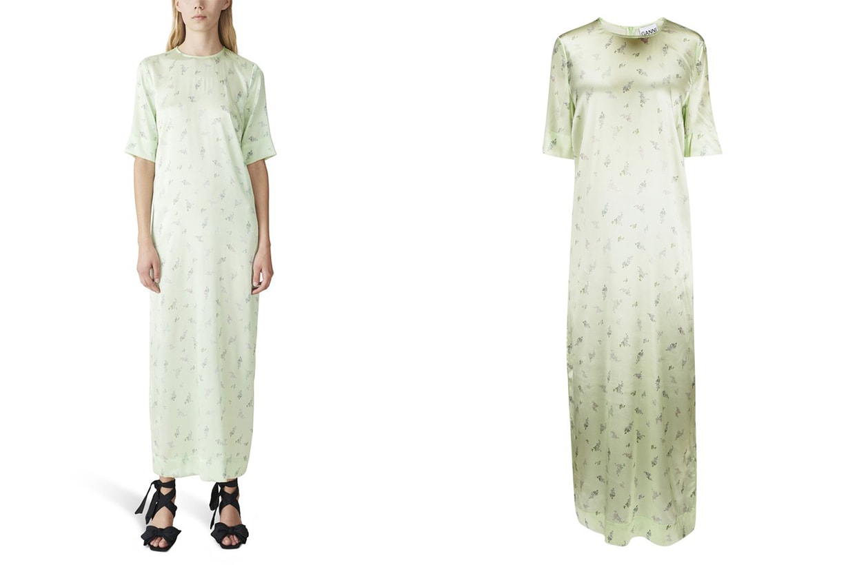 GANNI Silk maxi dress