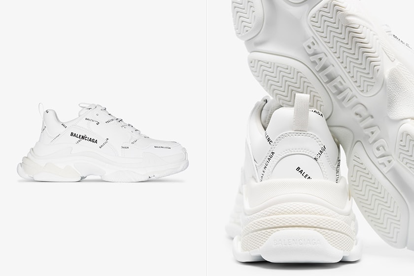 balenciaga triple s sneaker white logo print design 2020 ss