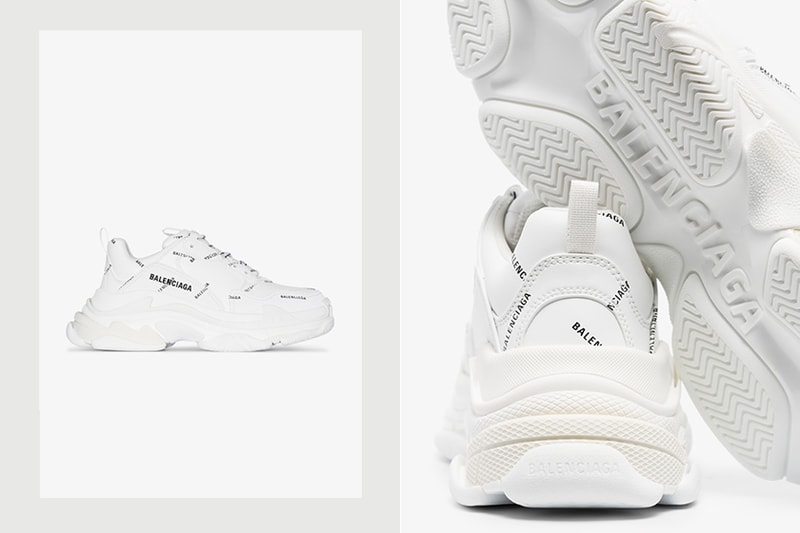 balenciaga triple s sneaker white logo print design 2020 ss