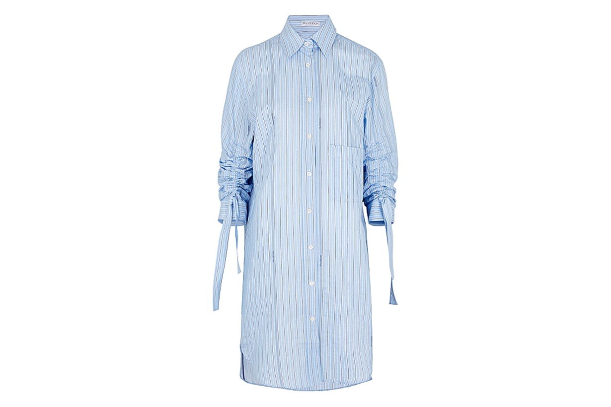 JW ANDERSON  Blue striped cotton shirt dress