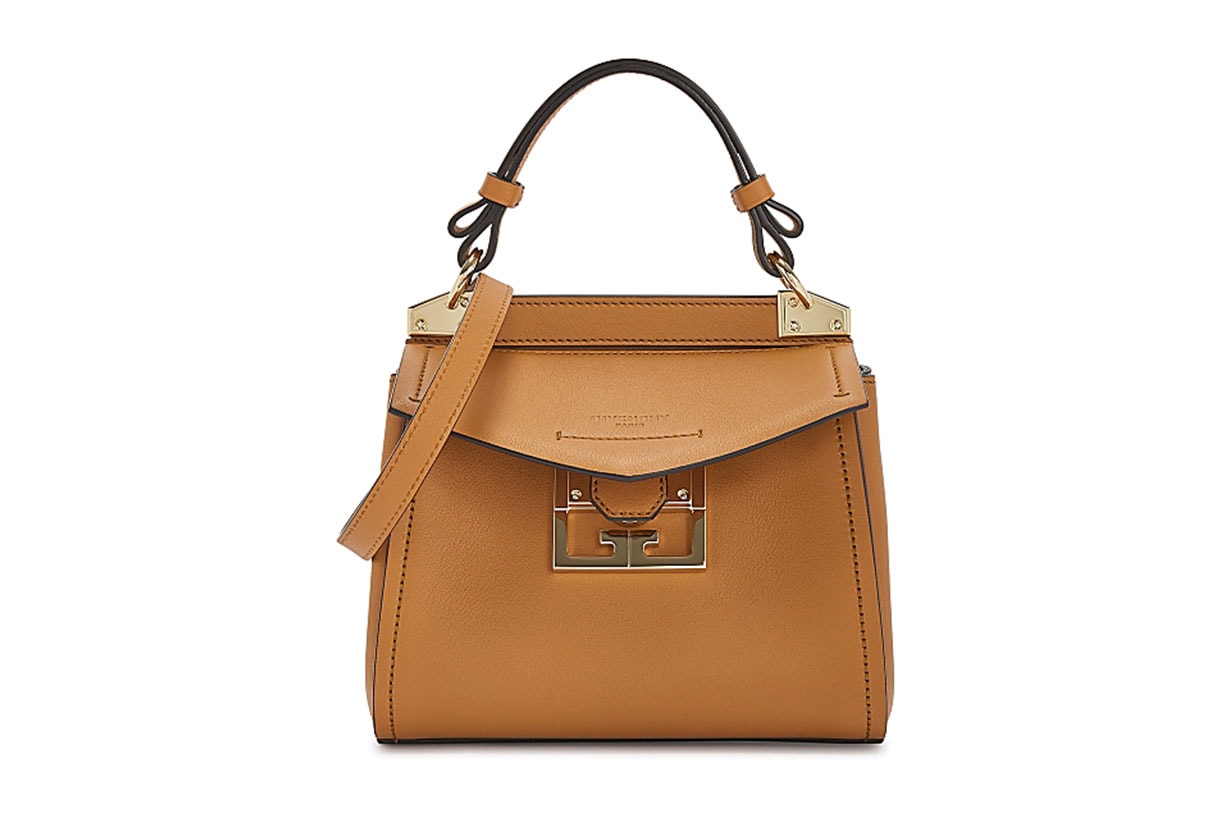 Mystic mini brown leather top handle bag