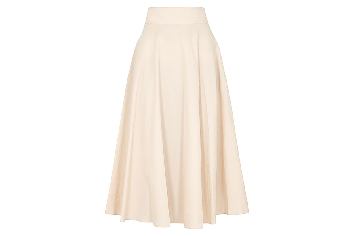 Ninette peach cotton midi skirt