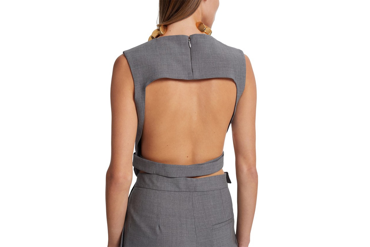 Open Back Vest Wool Top
