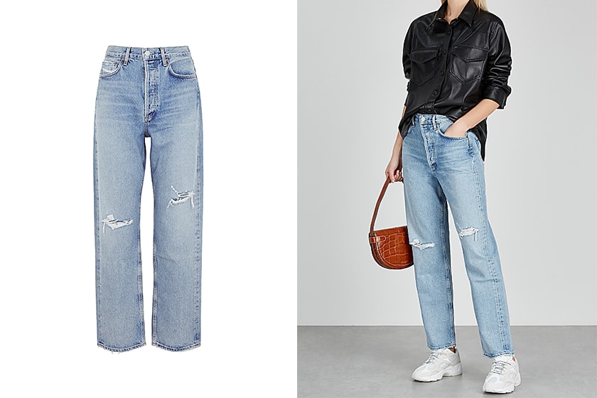 Jeans Denim RAG & BONE Cate light blue slim-leg jeans AGOLDE straight-leg jeans wide-leg jeans Vetements