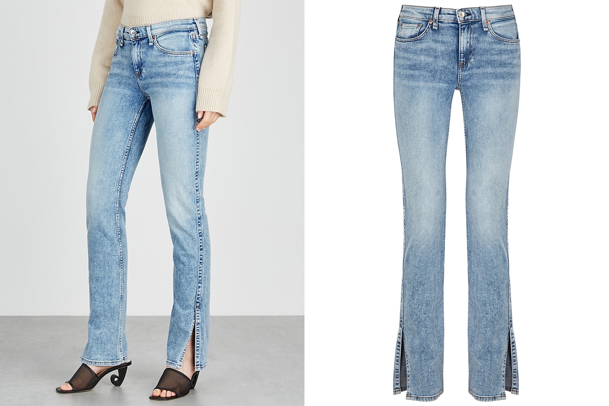 Jeans Denim RAG & BONE Cate light blue slim-leg jeans AGOLDE straight-leg jeans wide-leg jeans Vetements
