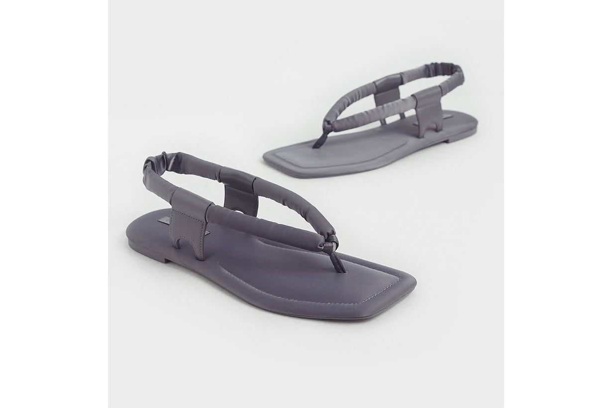 Puffy Strap Thong Sandals