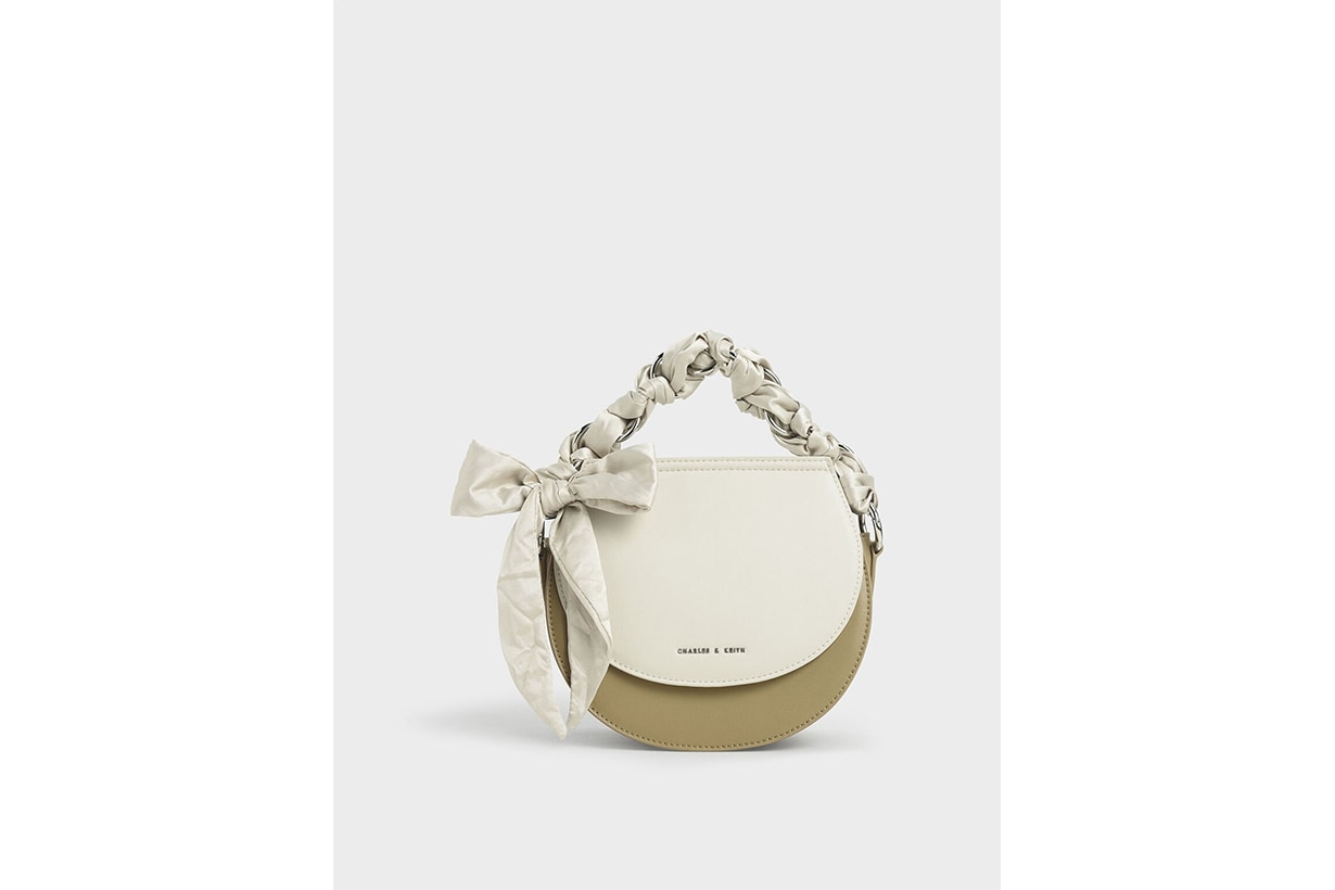 Satin Scarf Semi Circle Bag