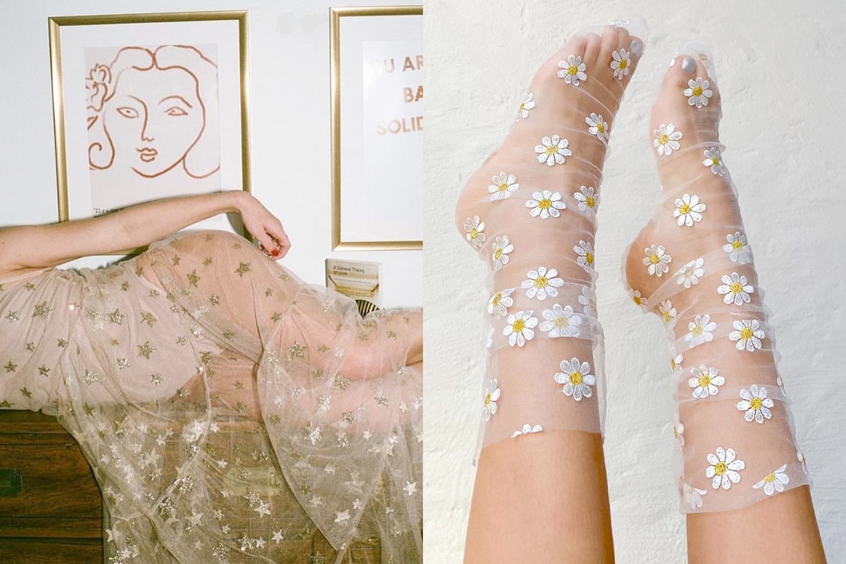 Lirika Matoshi socks sparkles daisy new york styling