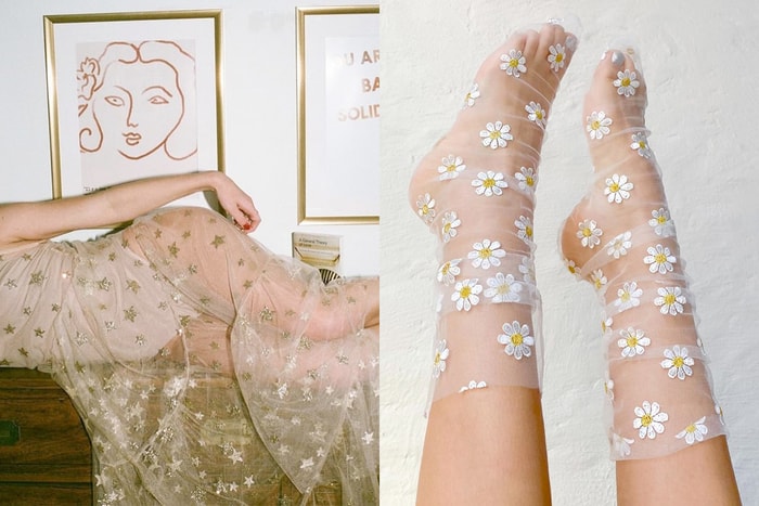 把童話世界穿腳上：將薄紗繡上可愛圖樣，這個小眾品牌光用襪子就讓人充滿少女心！