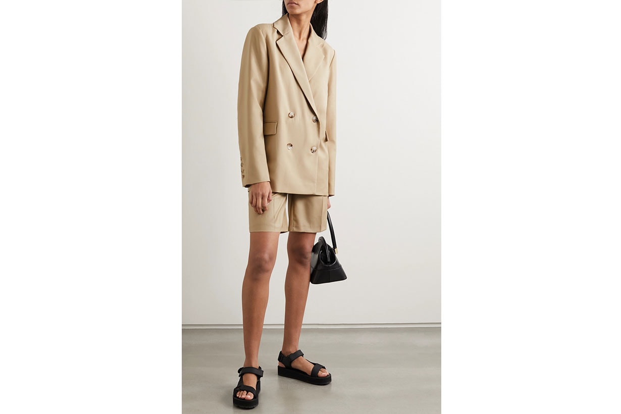 Tatakoto Double-breasted Wool-twill Blazer