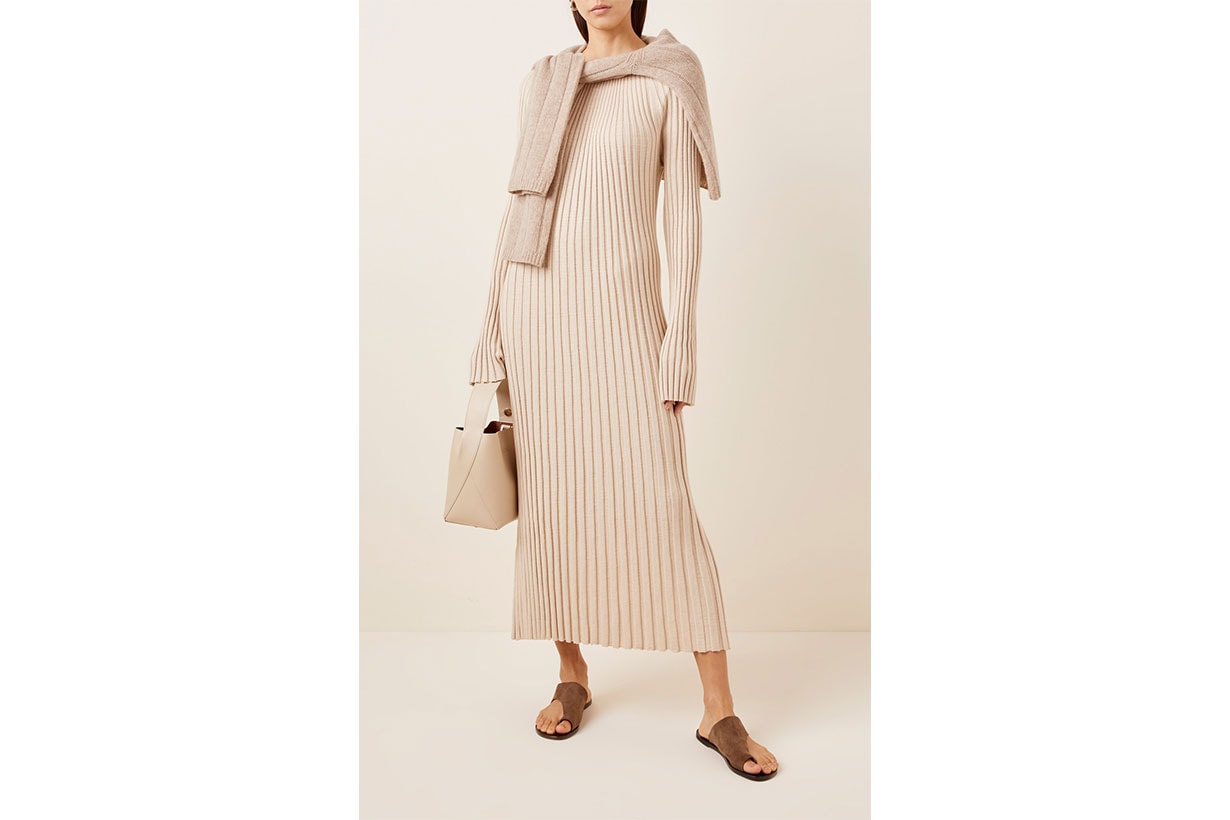 Uturoa Ribbed Silk-Blend Maxi Dress
