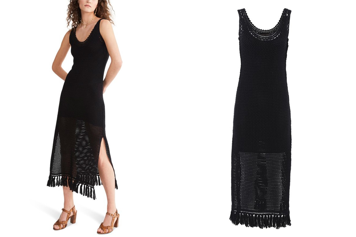 VANESSA BRUNO Cotton and linen knit long Nandi dress