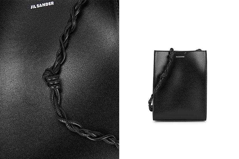 Jil Sander Tangle small mint leather shoulder bag
