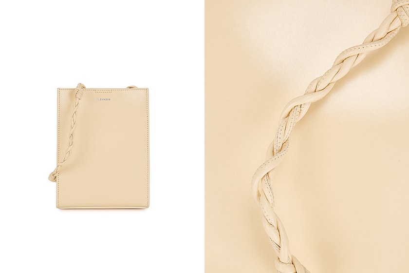 Jil Sander Tangle small mint leather shoulder bag