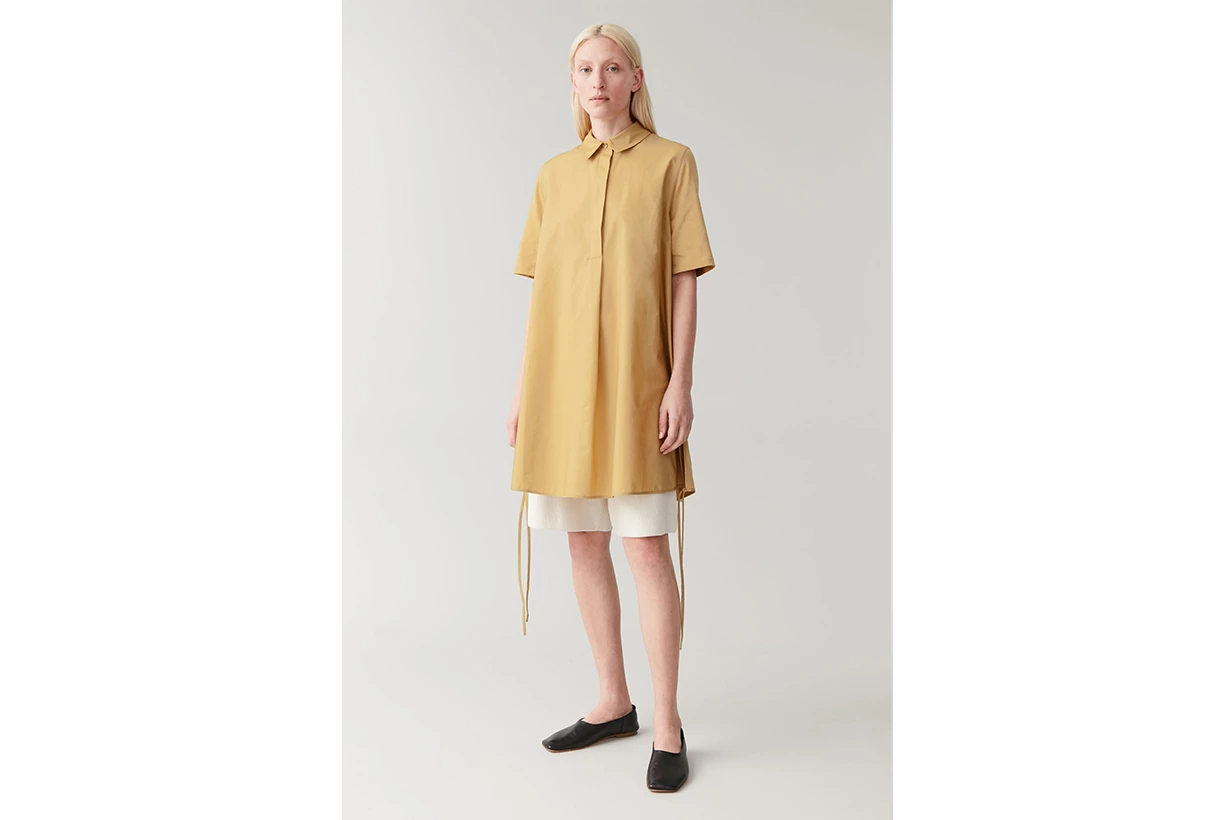 A-LINE COLLARED SHIRT DRESS