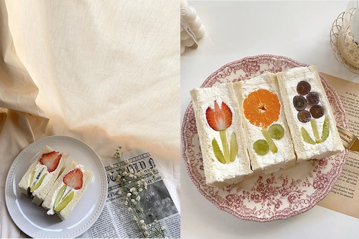 400 次咖啡後:日本女生正風靡,在家動手做「水果花三明治」!