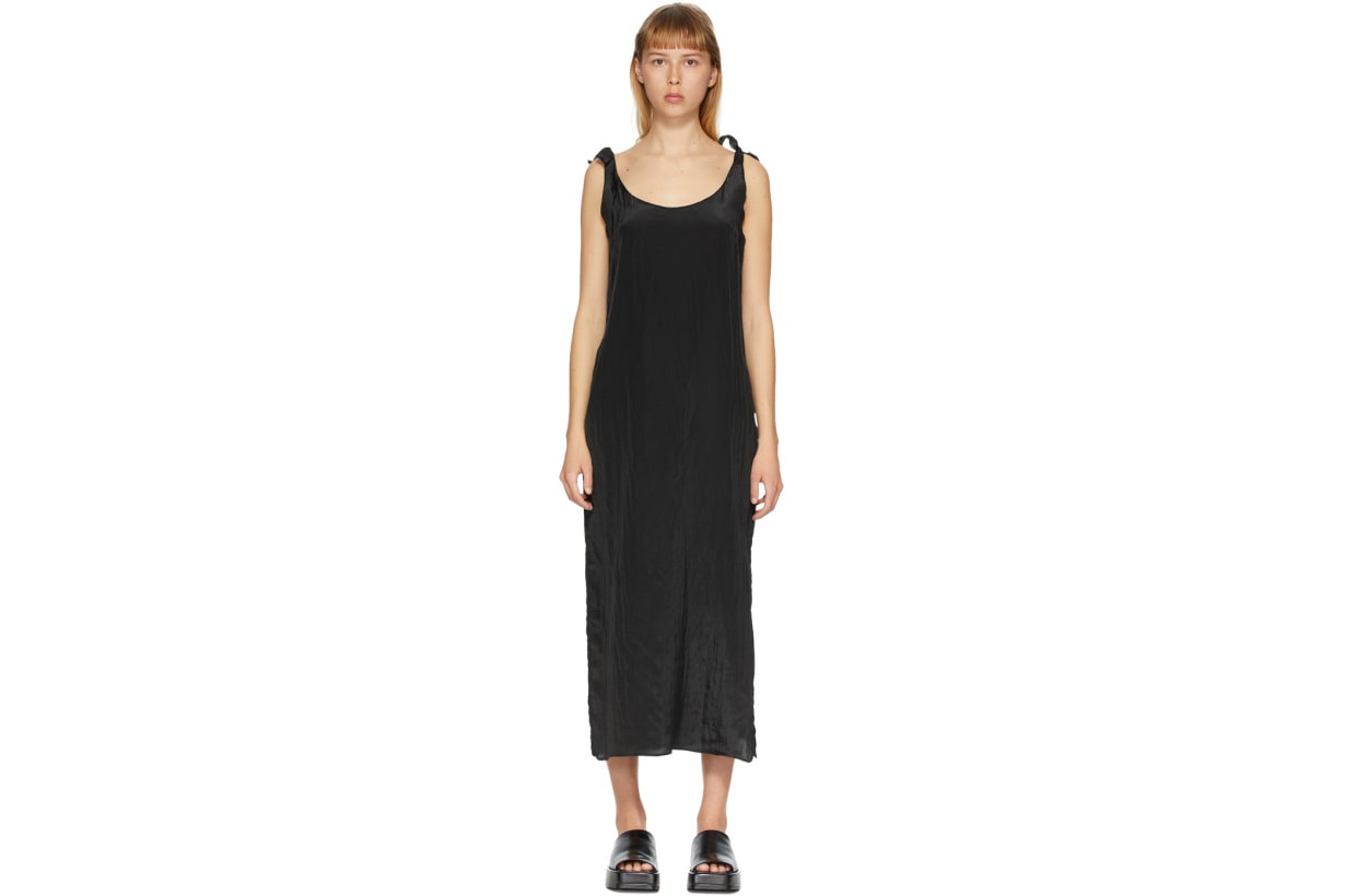 Black Tied Slip Dress