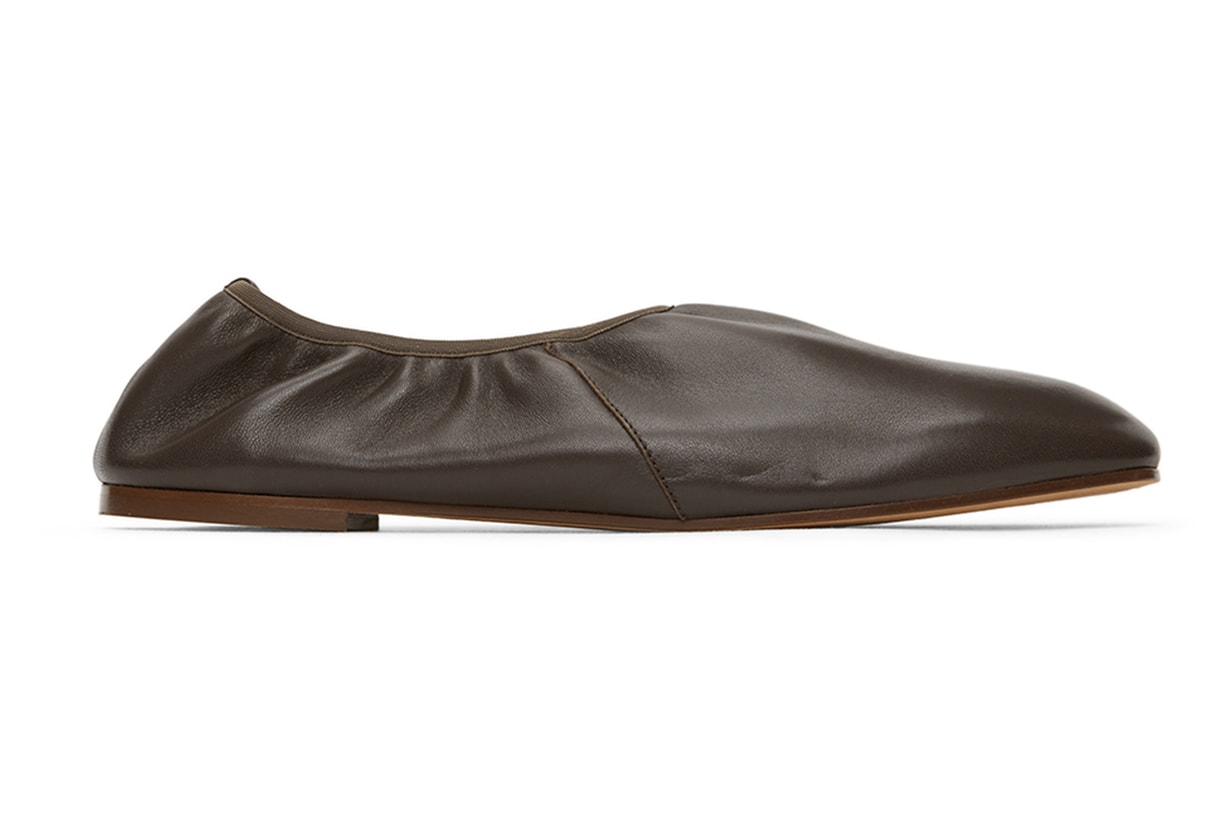 Brown High Throat Ballerina Flats