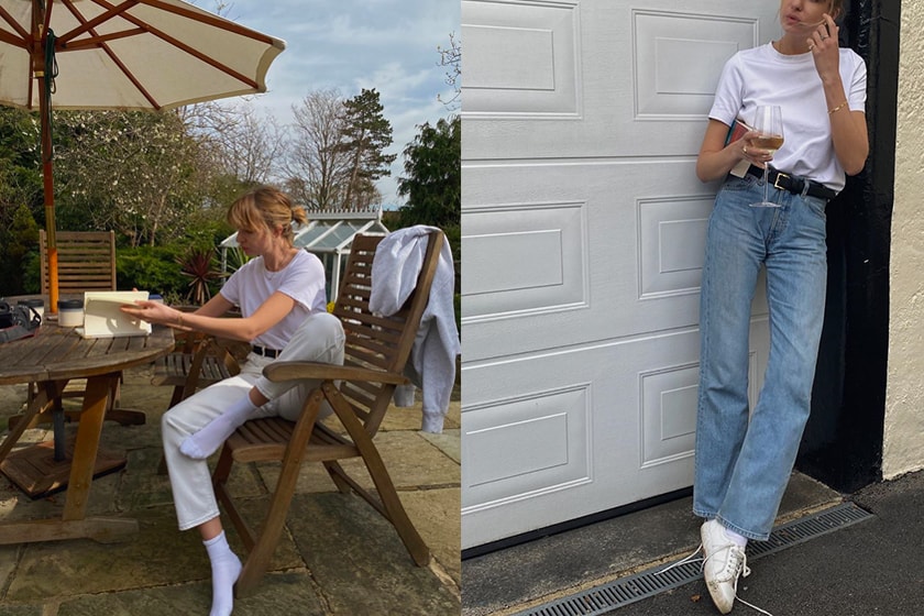 Lizzy Hadfield London fashion blogger white t shirt outfit