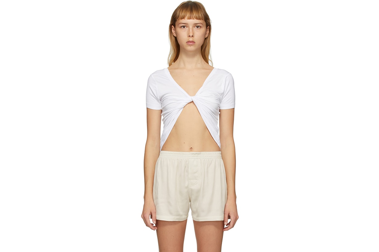 jacquemus loungewear capsule collection shirt bra shorts ssense online release