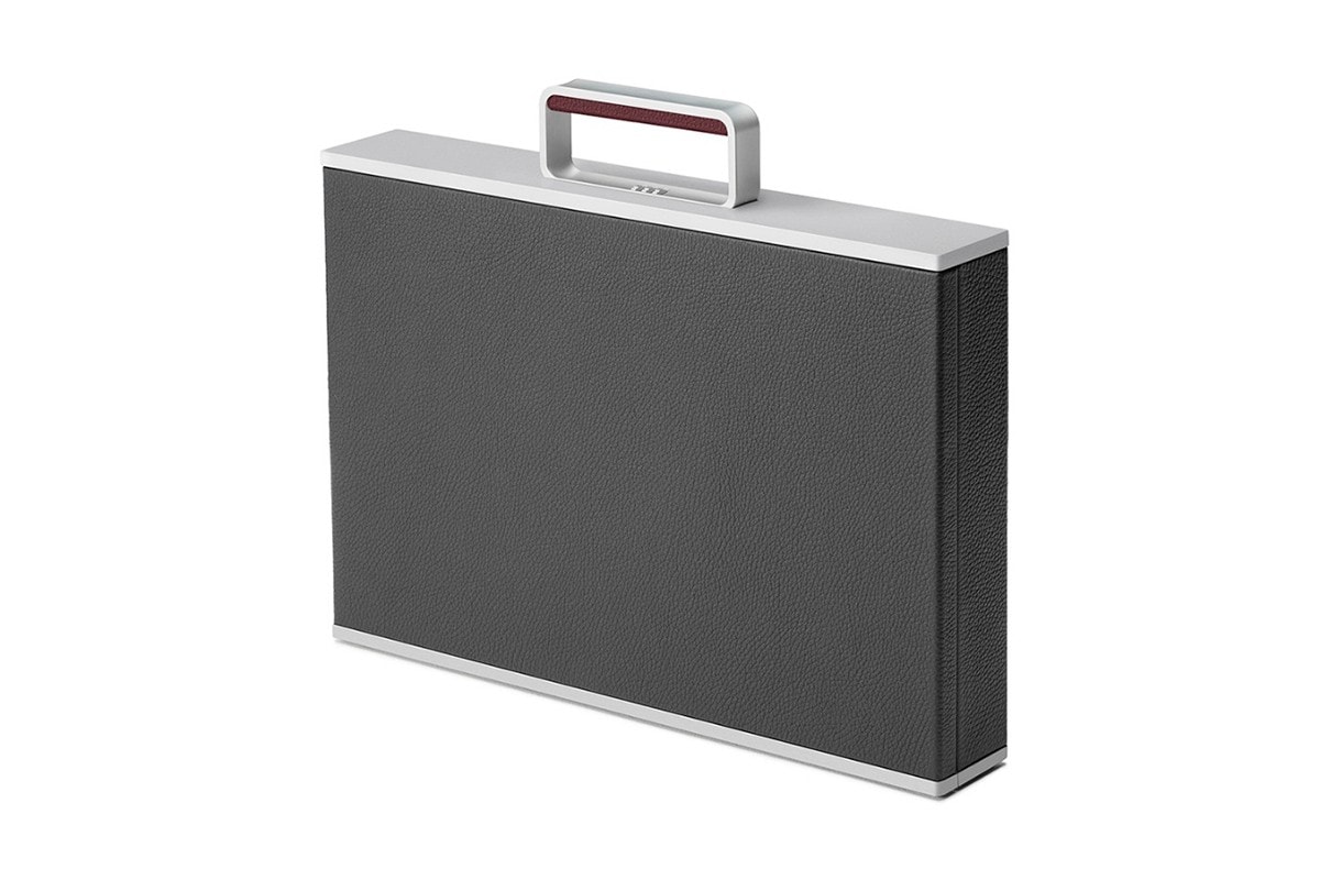 the webster Charles simon beige bonaventure aluminum rolling luggage graphite mackenzie briefcase