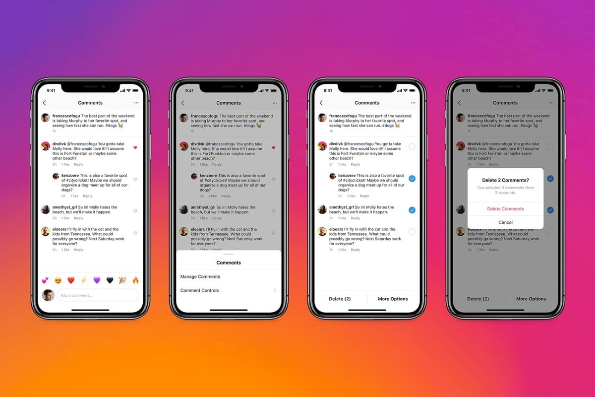 Instagram New features comment delete block