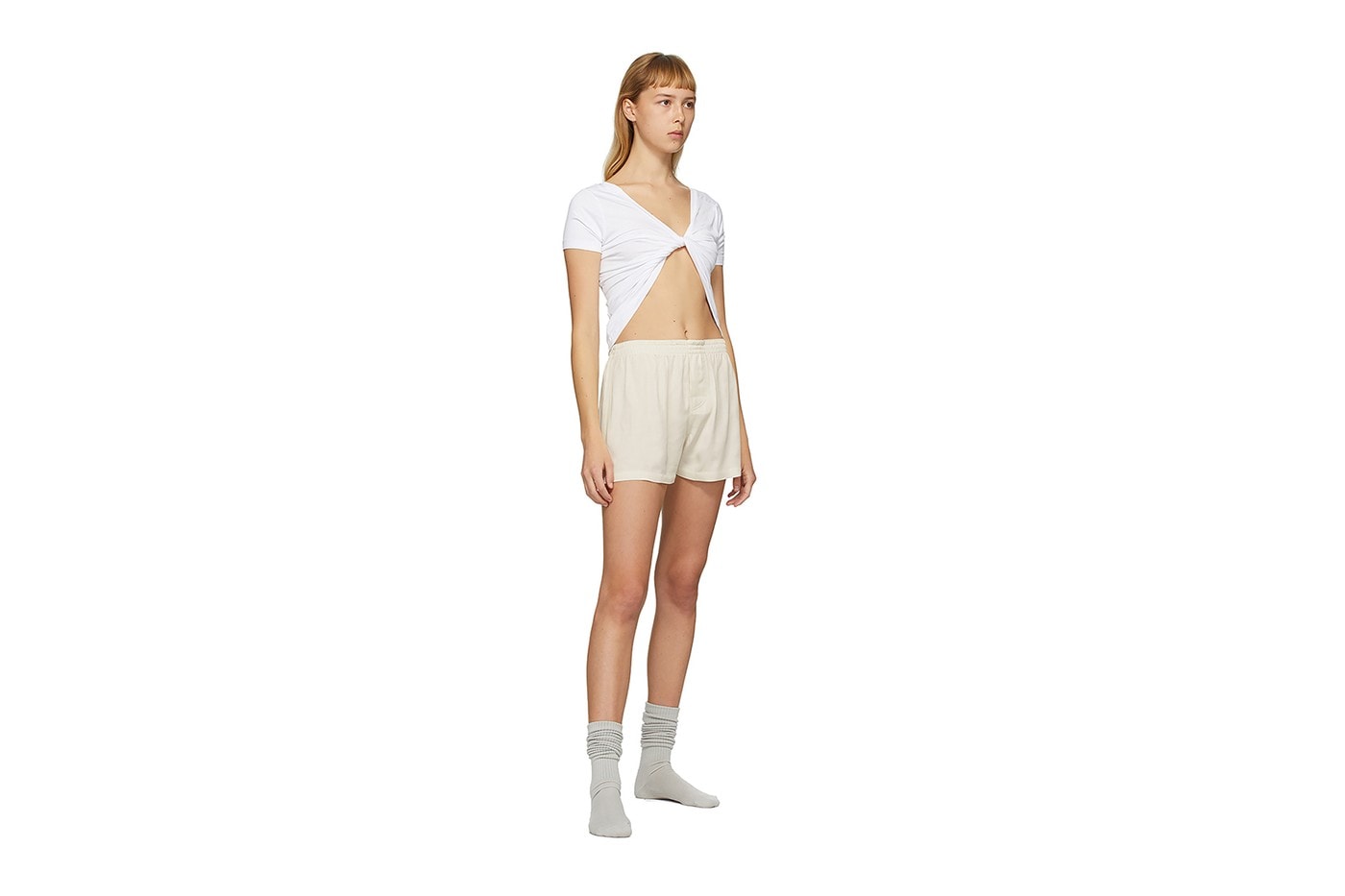jacquemus loungewear capsule collection shirt bra shorts ssense online release